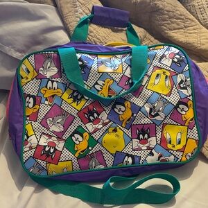 Warner Bros. Looney Tunes Purple and White Bag